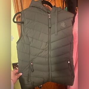 Ralph Lauren Olive Puffer Vest